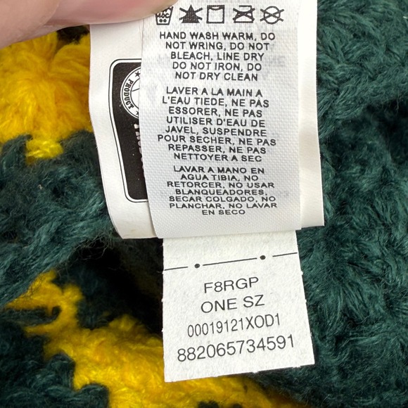 Nike Team Oregon Ducks Crochet Beanie Green Yellow Floral Knit Hat F8RGP OSFM main image 10